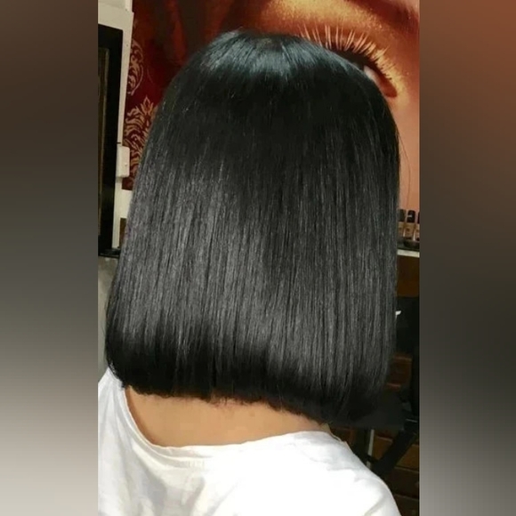 Black wig Black smooth wig